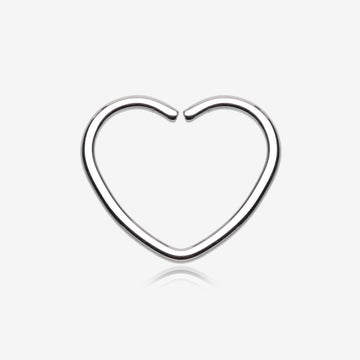 Heart Bendable Twist Hoop Ring-Steel